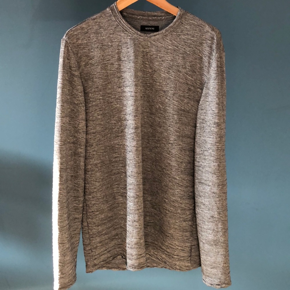 Men’s Alfani silver grey sweater pullover M NEW